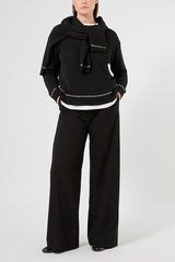 PULVINO BLACK WOOL-BLEND SWEATER