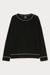PULVINO BLACK WOOL-BLEND SWEATER