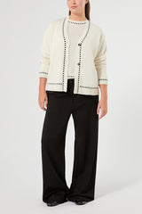 PULVINO WHITE WOOL-BLEND SWEATER