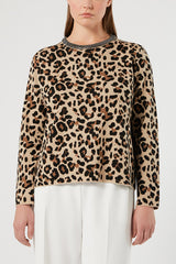 UNITO BEIGE EMBROIDERED JACQUARD SWEATER