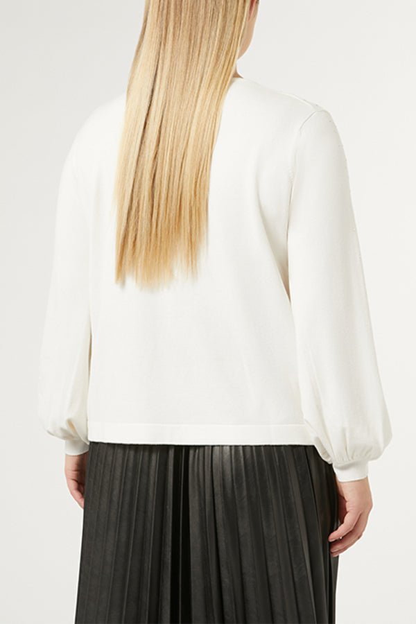 SAGITTA WHITE STRETCH VISCOSE JUMPER