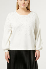 SAGITTA WHITE STRETCH VISCOSE JUMPER