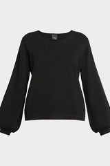 SAGITTA BLACK STRETCH VISCOSE JUMPER