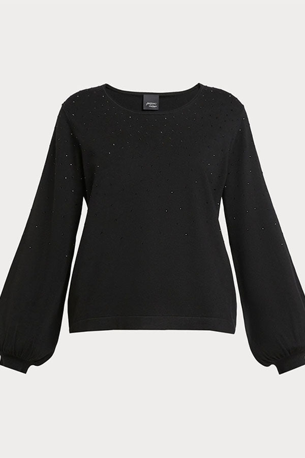 SAGITTA BLACK STRETCH VISCOSE JUMPER