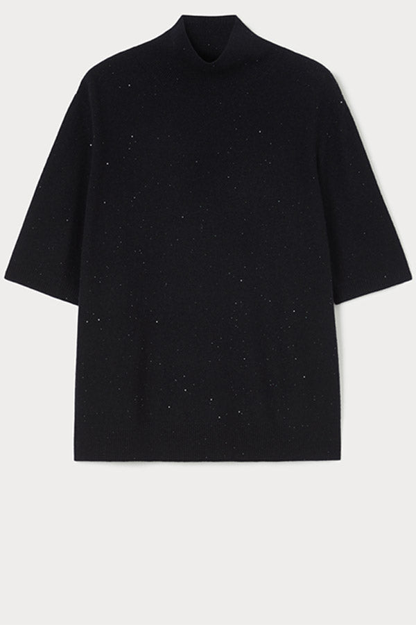 PIAVE WOOL SEQUIN POLO NECK JUMPER