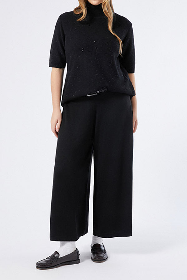 PIAVE WOOL SEQUIN POLO NECK JUMPER