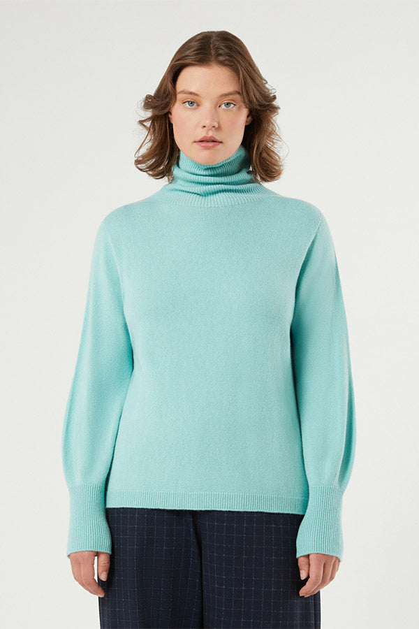 OXA CASHMERE BLEND POLO-NECK JUMPER