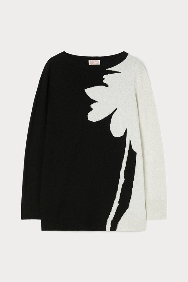 ULRICO BLACK LUREX CASHMERE BLEND JUMPER