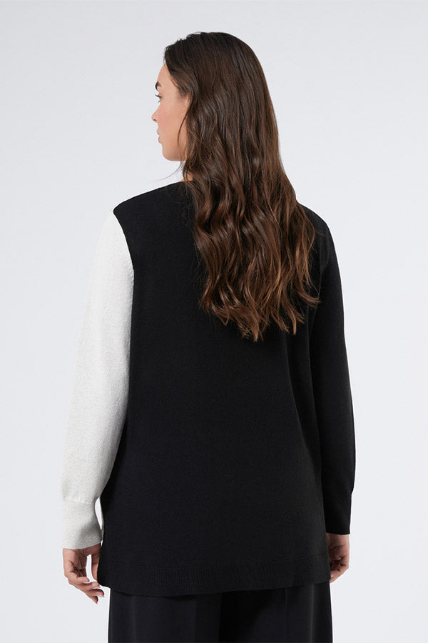 ULRICO BLACK LUREX CASHMERE BLEND JUMPER