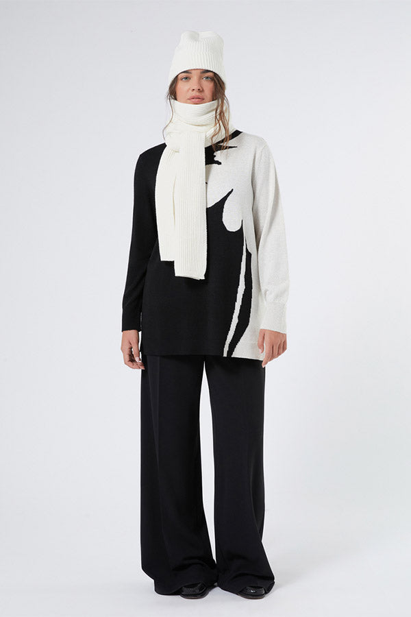 ULRICO BLACK LUREX CASHMERE BLEND JUMPER