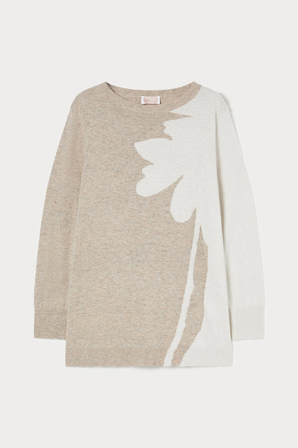 ULRICO BROWN LUREX CASHMERE BLEND JUMPER