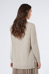 ULRICO BROWN LUREX CASHMERE BLEND JUMPER