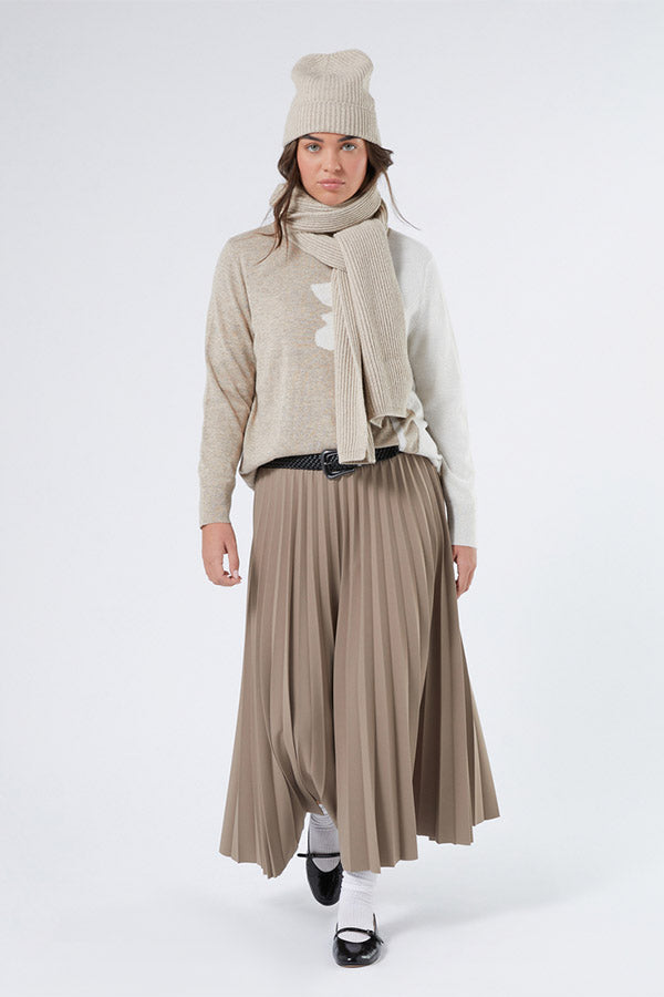 ULRICO BROWN LUREX CASHMERE BLEND JUMPER