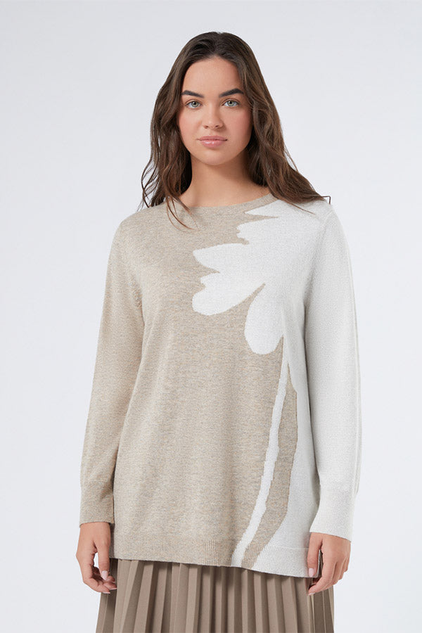 ULRICO BROWN LUREX CASHMERE BLEND JUMPER