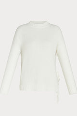 VALERIA WHITE WOOL BLEND JUMPER