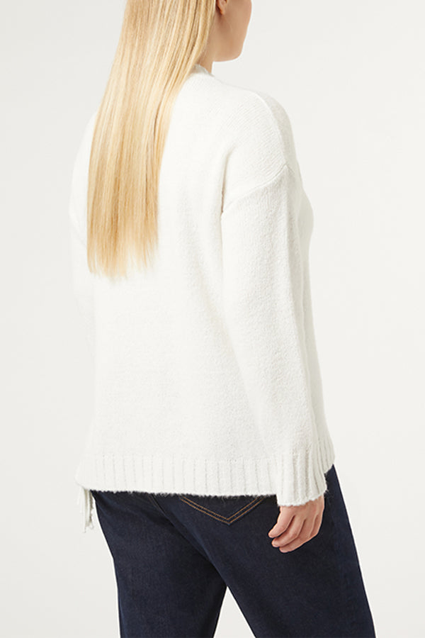 VALERIA WHITE WOOL BLEND JUMPER