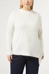 VALERIA WHITE WOOL BLEND JUMPER