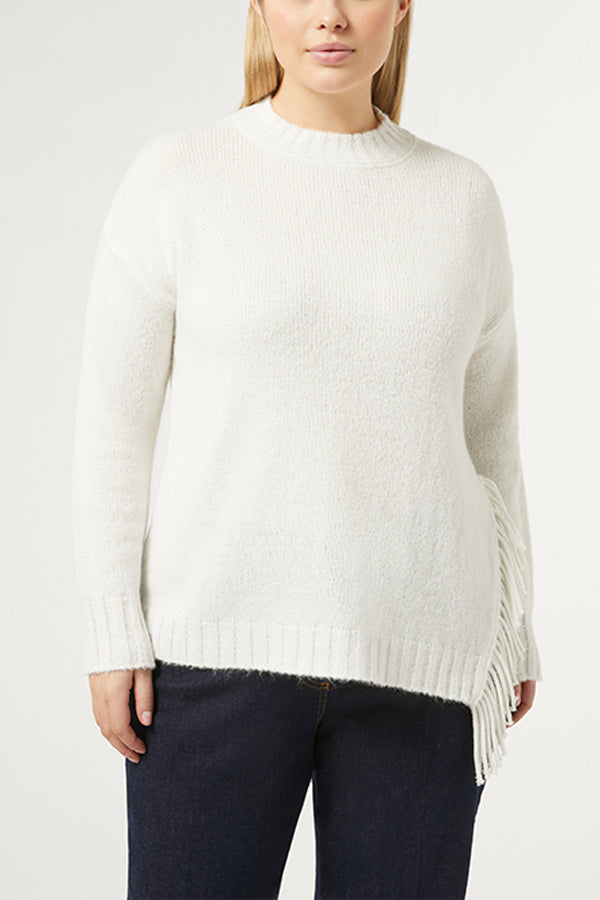 VALERIA WHITE WOOL BLEND JUMPER