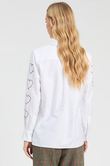 WHITE RHINESTONE SHIRT