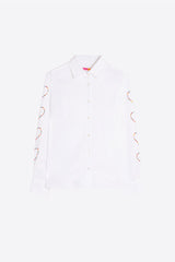 WHITE RHINESTONE SHIRT
