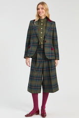 VELVET TARTAN BLAZER