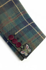 VELVET TARTAN BLAZER