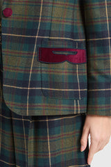 VELVET TARTAN BLAZER