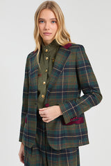 VELVET TARTAN BLAZER