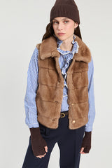 CAMEL FUR VEST