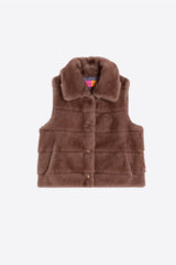 CAMEL FUR VEST