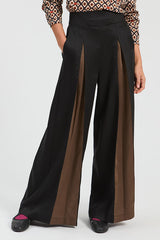 BLACK BROWN TWO-TONE TROUSERS