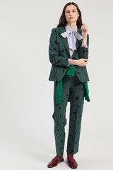 GREEN PONTE ROMA TROUSERS