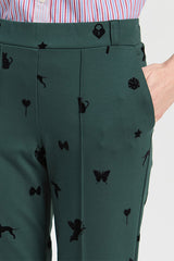 GREEN PONTE ROMA TROUSERS