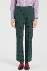 GREEN PONTE ROMA TROUSERS