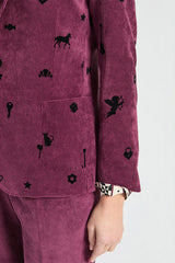 BURGUNDY CORDUROY JACKET