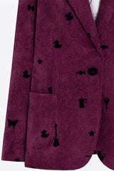 BURGUNDY CORDUROY JACKET