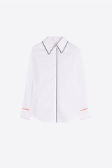 WHITE CONTRAST PIPING SHIRT