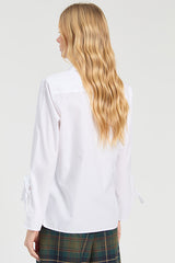 WHITE TIES CUFFS SHIRT