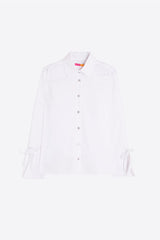 WHITE TIES CUFFS SHIRT