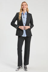 GREEN LUREX PINSTRIPE JACKET