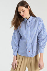 TEAL TIE STRIPED SHIRT