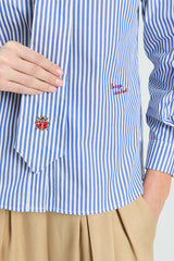 TEAL TIE STRIPED SHIRT