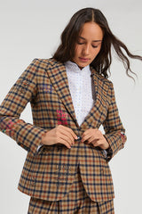 RUST PLAID JACKET