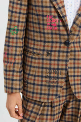 RUST PLAID JACKET