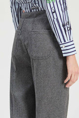 MELANGE GREY TROUSERS