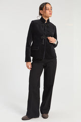 BLACK VELVET BRAIDED JACKET