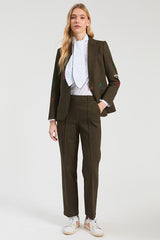 GREEN FLANNEL TROUSERS
