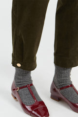 HUNTER GREEN VELVET HAREM TROUSERS