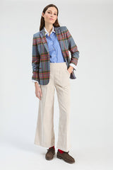BLUE PINK PLAID JACKET
