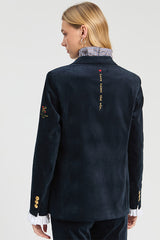 NAVY VELVET JACKET